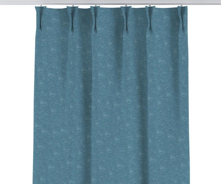 Комплект штор софт мрамор голубой, на тесьме «Кустик»